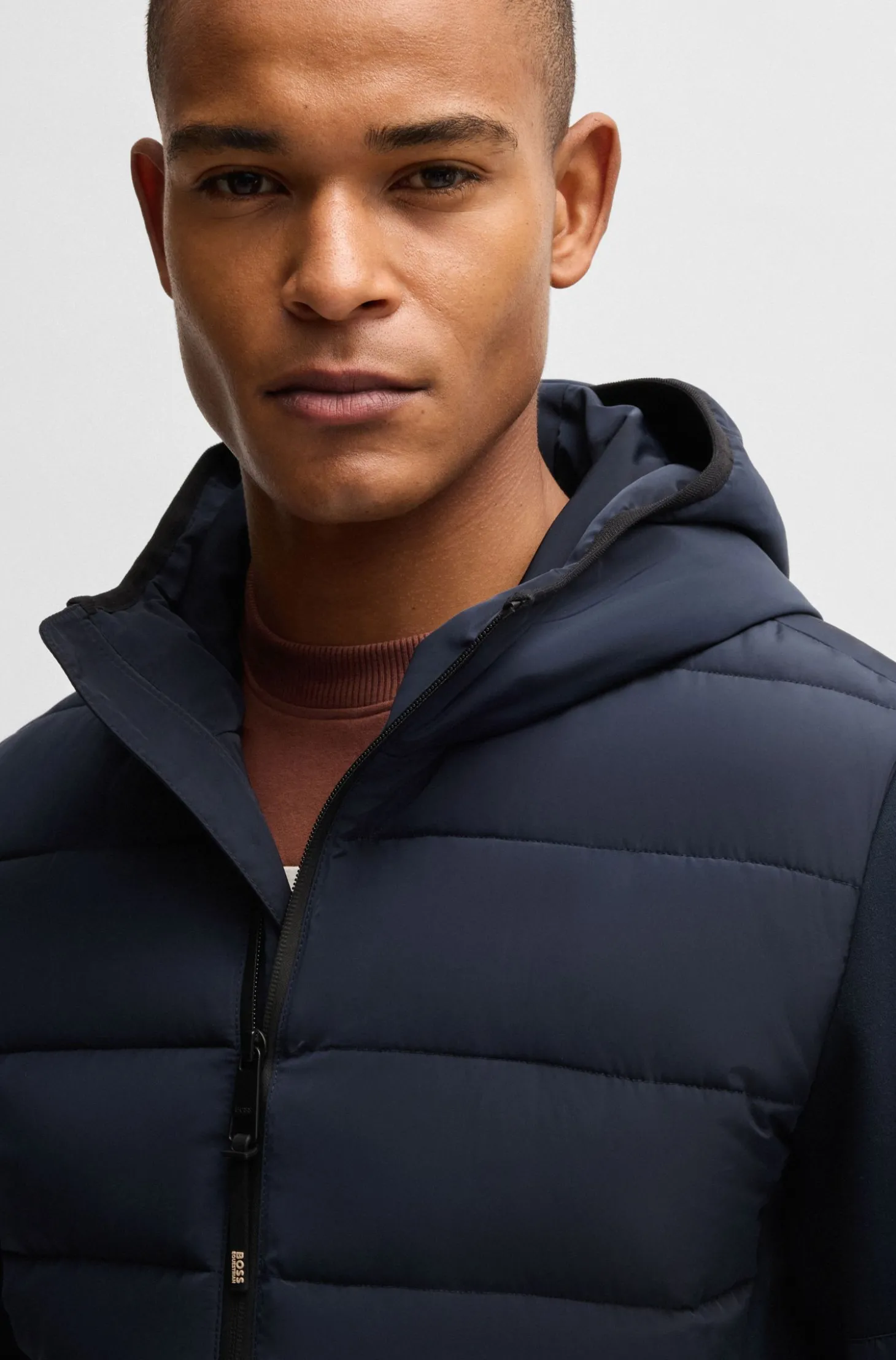 Wasserabweisende, wattierte Reitsport-Hybrid-Jacke
