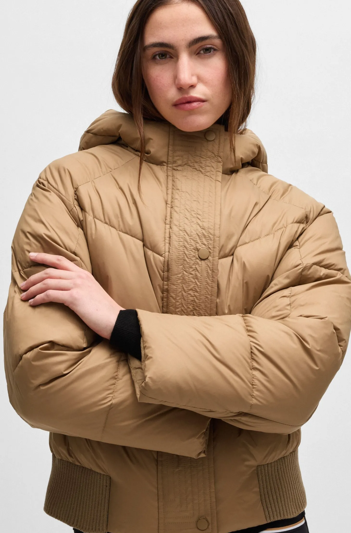 Wasserabweisende, wattierte Reitsport-Bomberjacke