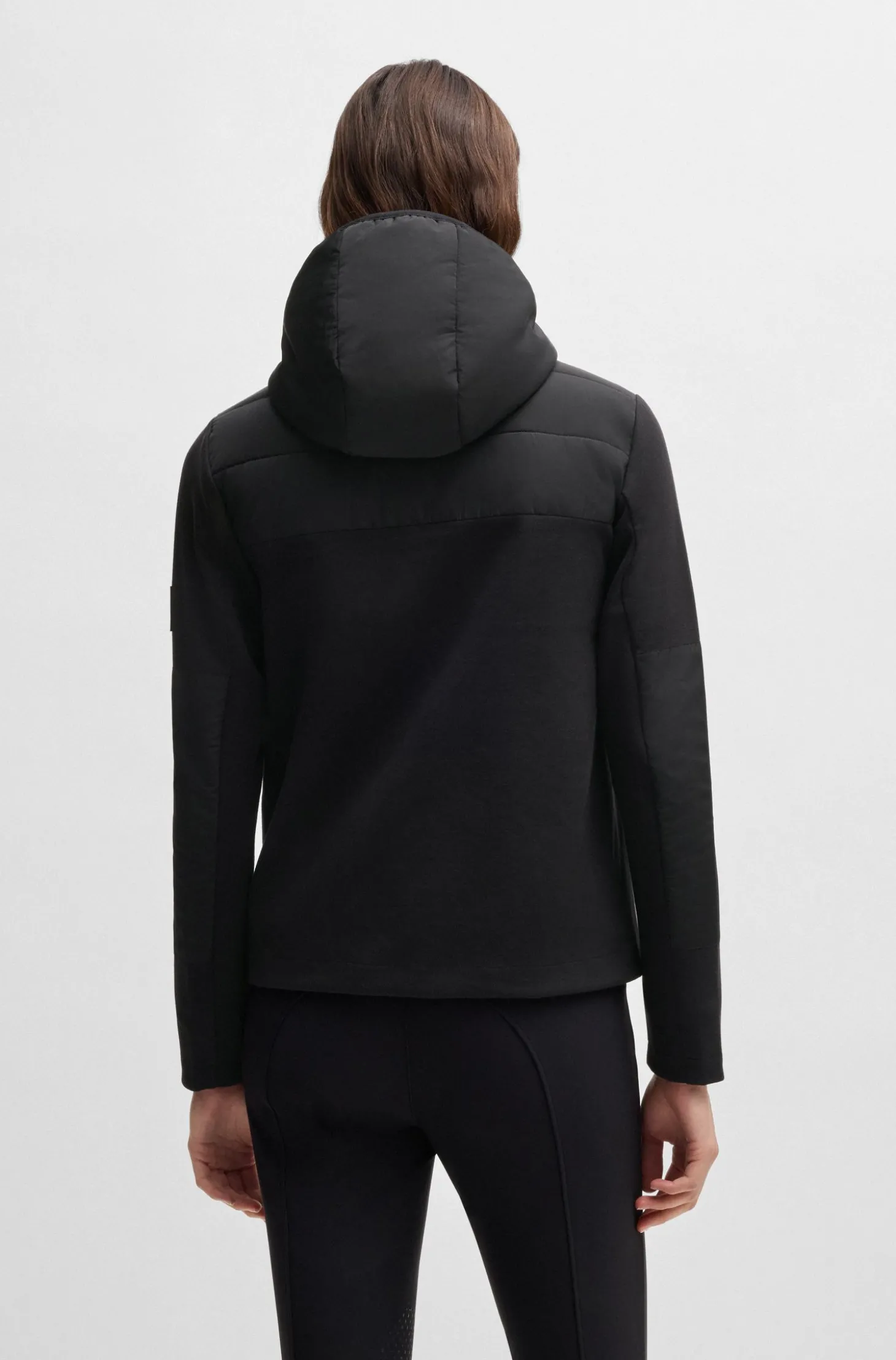 Wasserabweisende, wattierte Reitsport-Hybrid-Jacke