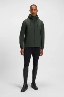 Wasserdichte Reitsport-Jacke mit verstellbarer Kapuze