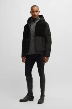 Wasserdichte Reitsport-Jacke mit Cord-Details