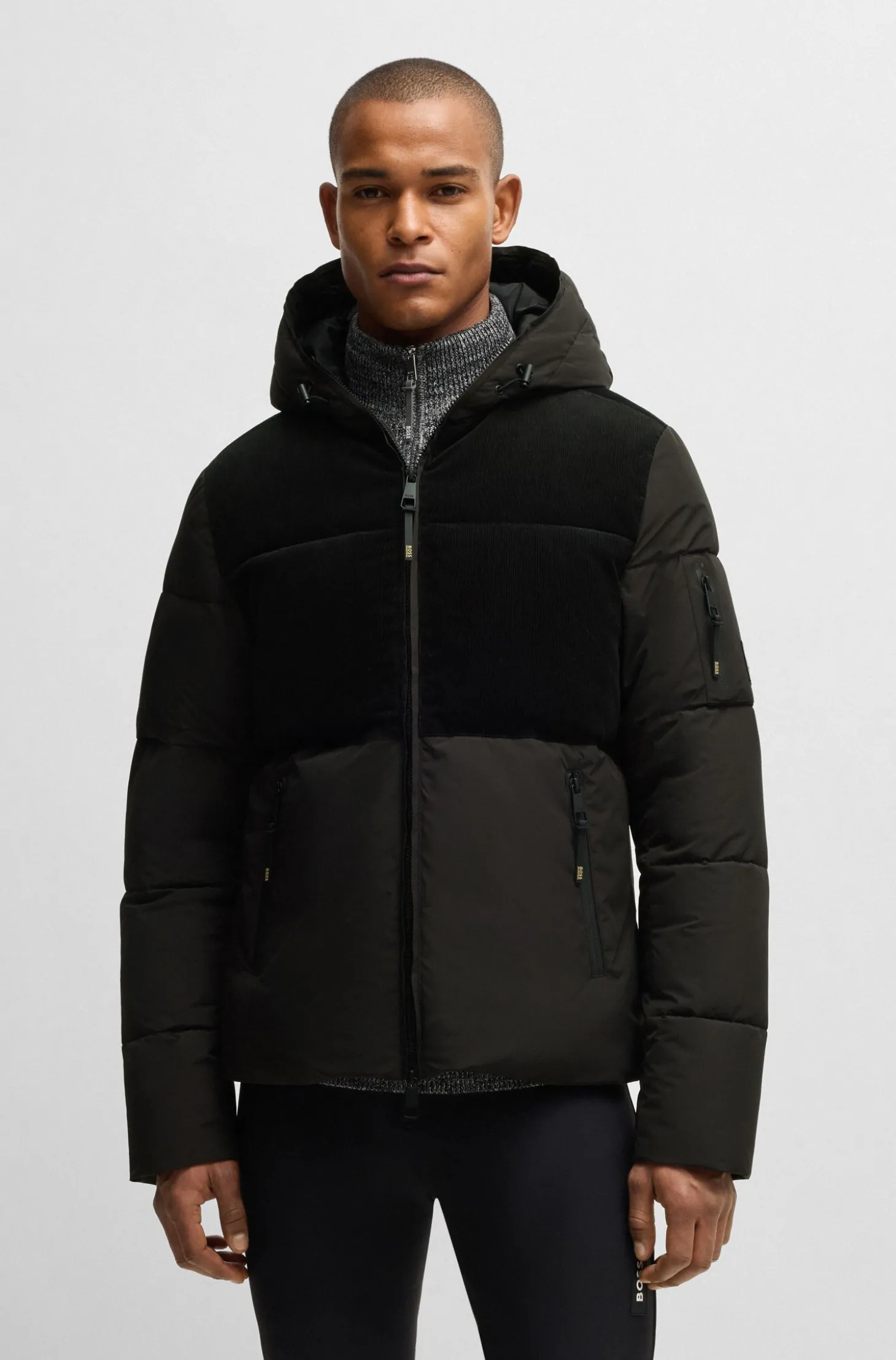 Wasserdichte Reitsport-Jacke mit Cord-Details