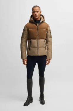 Wasserdichte Reitsport-Jacke mit Cord-Details