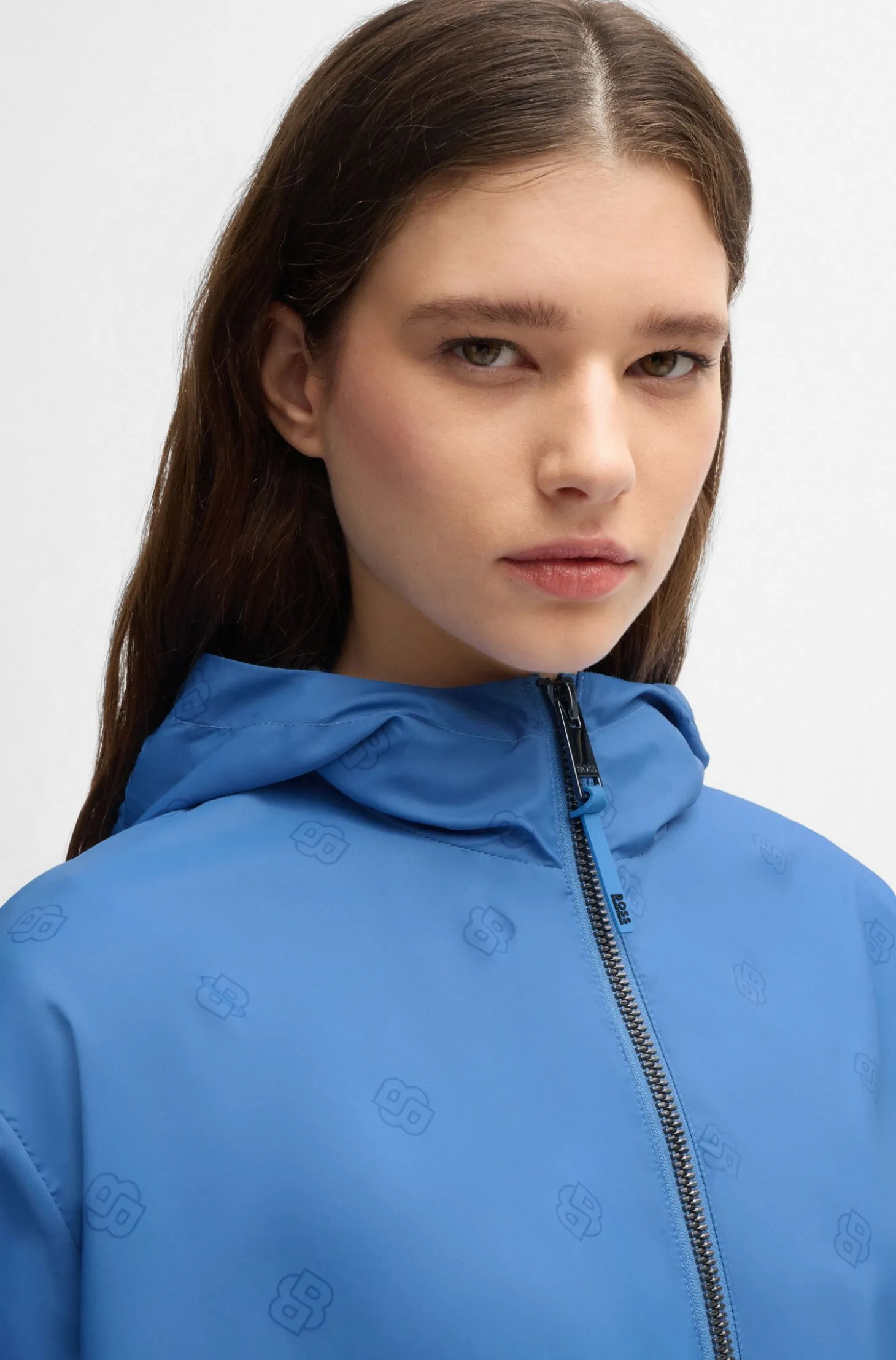 Wasserdichte Reitsport-Regenjacke mit Double-B-Monogrammen