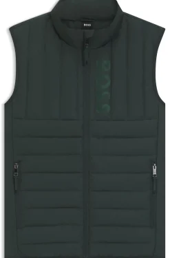 Wasserdichte Reitsport-Weste mit vertikalem Logo-Print