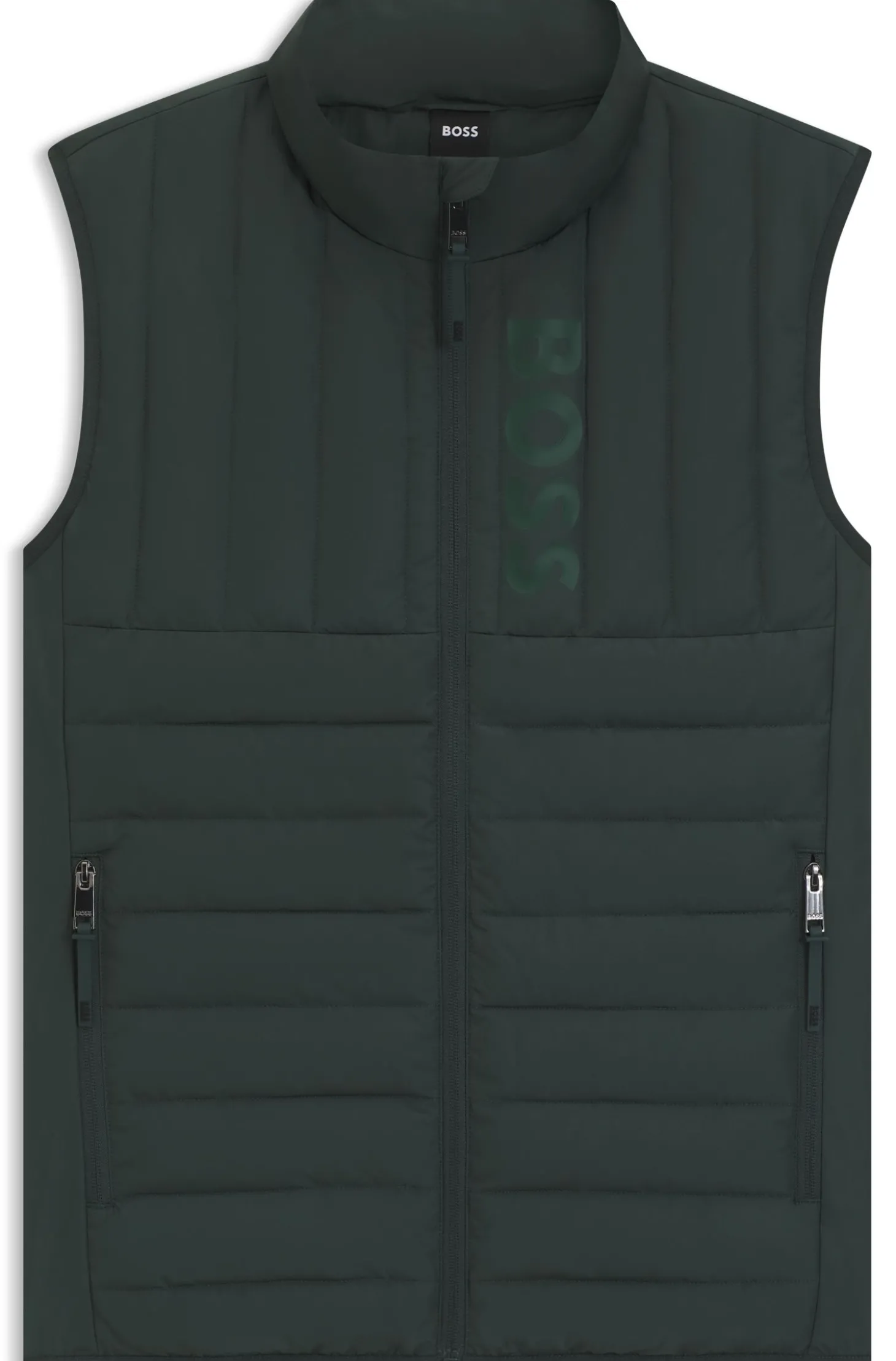 Wasserdichte Reitsport-Weste mit vertikalem Logo-Print
