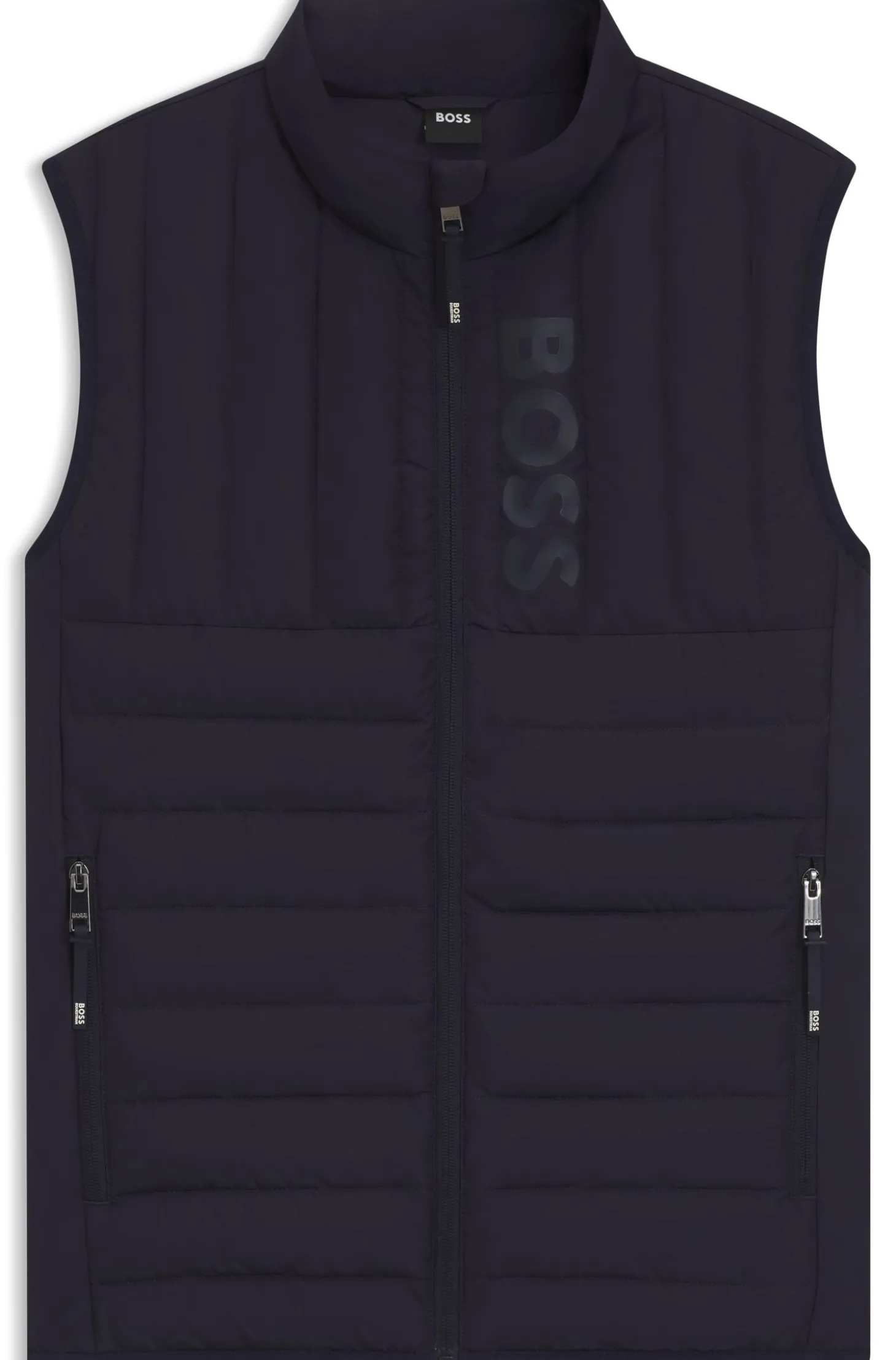 Wasserdichte Reitsport-Weste mit vertikalem Logo-Print