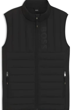 Wasserdichte Reitsport-Weste mit vertikalem Logo-Print