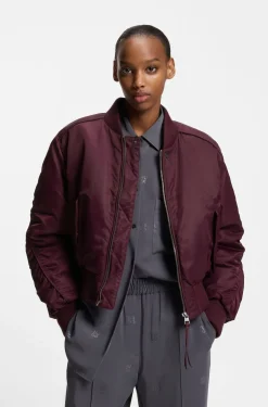 Wattierte Bomberjacke mit wasserabweisendem Finish und Raffungen