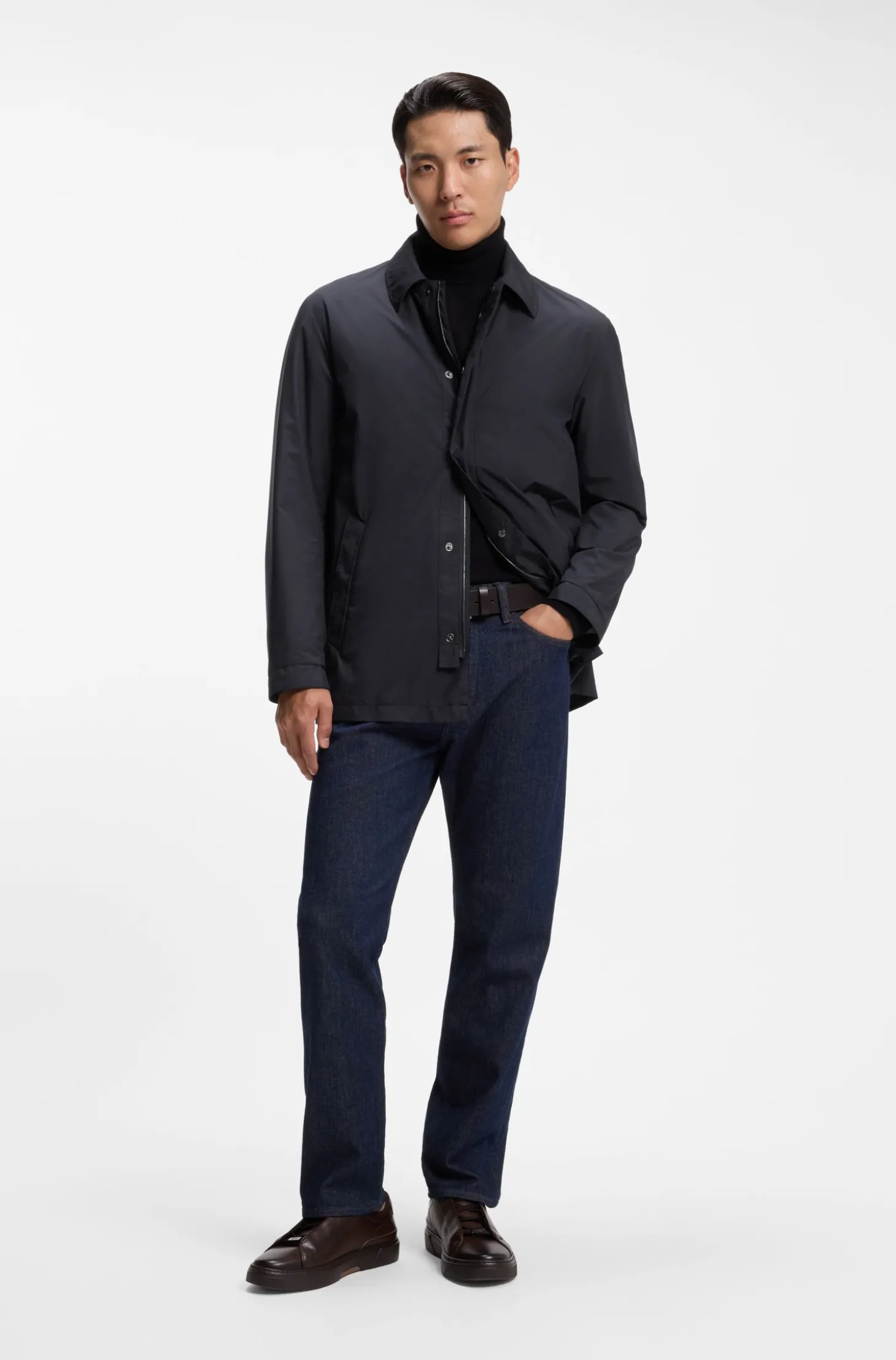 Wattierte Jacke aus angerautem funktionellem Gewebe