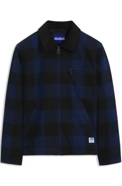 Wattierte Jacke aus Glencheck-Baumwollflanell