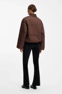 Wattierte Oversized-Fit Jacke mit Nahtdetails