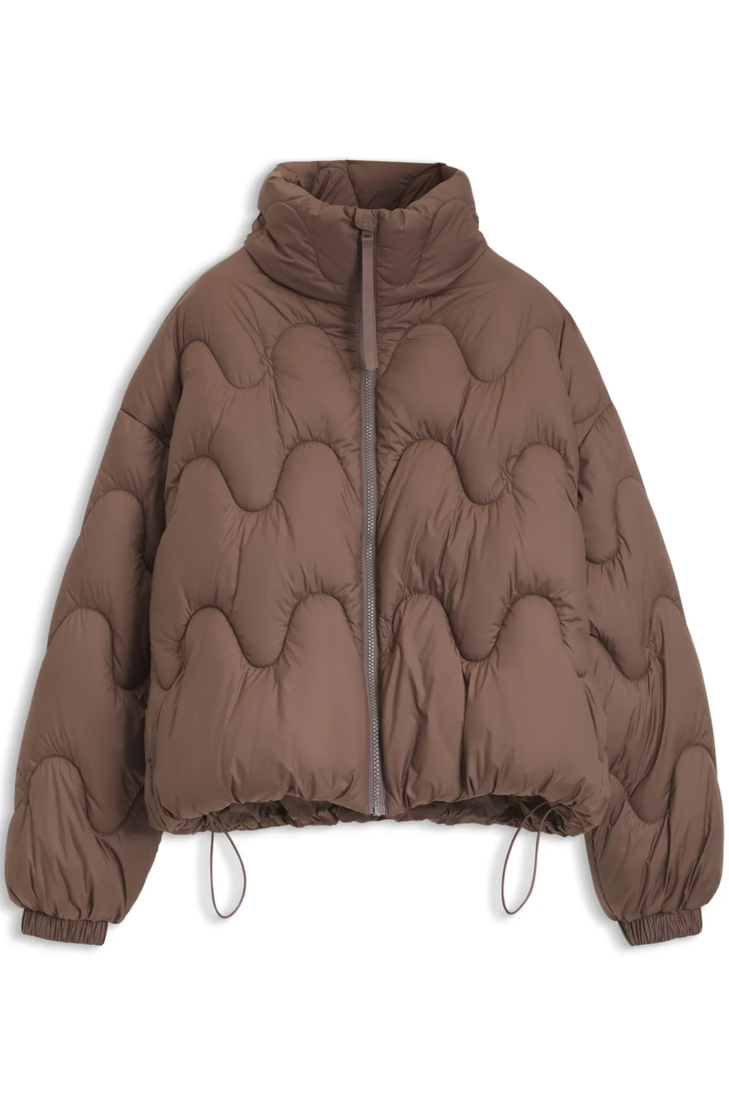 Wattierte Relaxed-Fit Jacke aus wasserabweisendem Gewebe