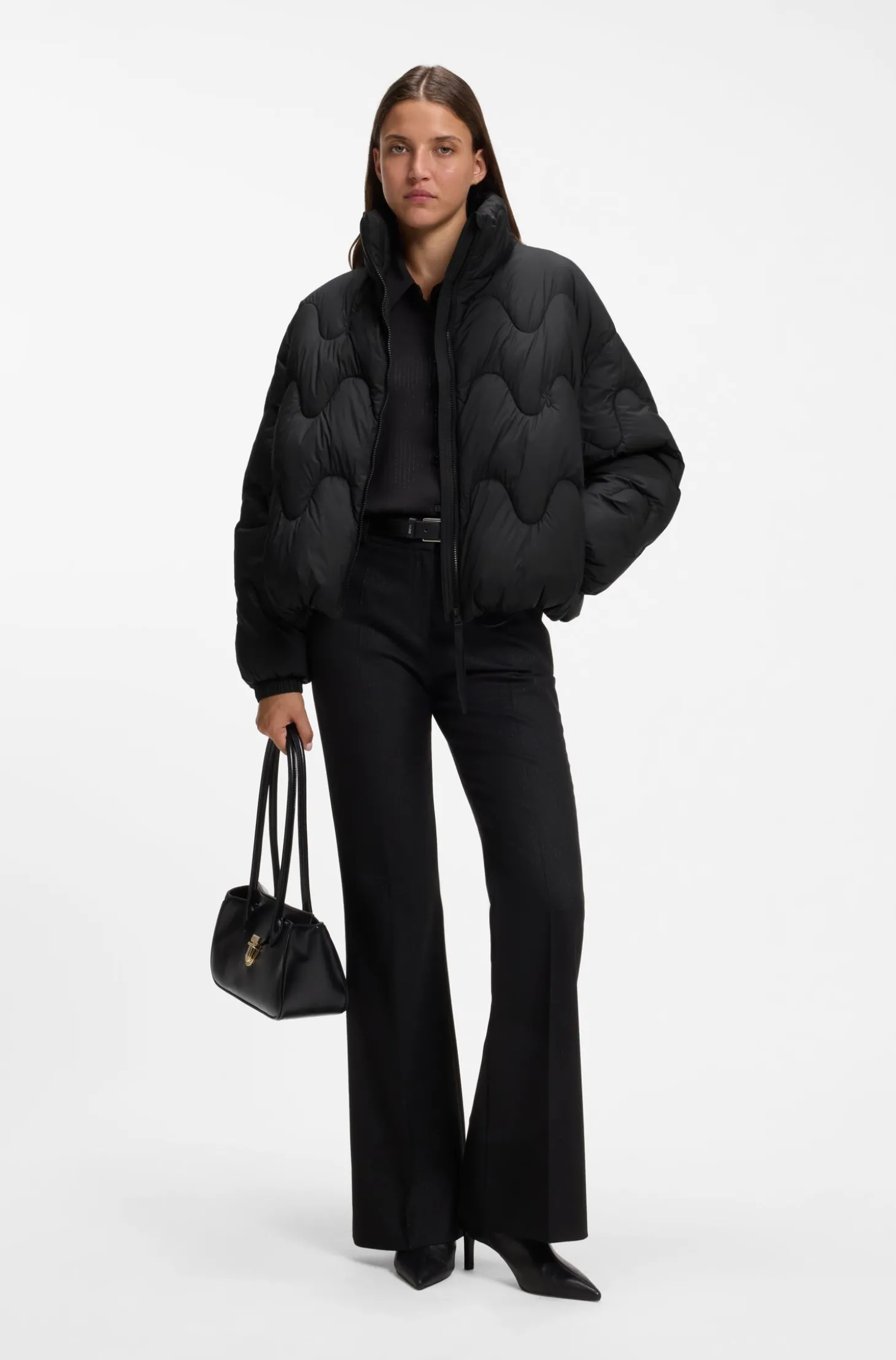 Wattierte Relaxed-Fit Jacke aus wasserabweisendem Gewebe