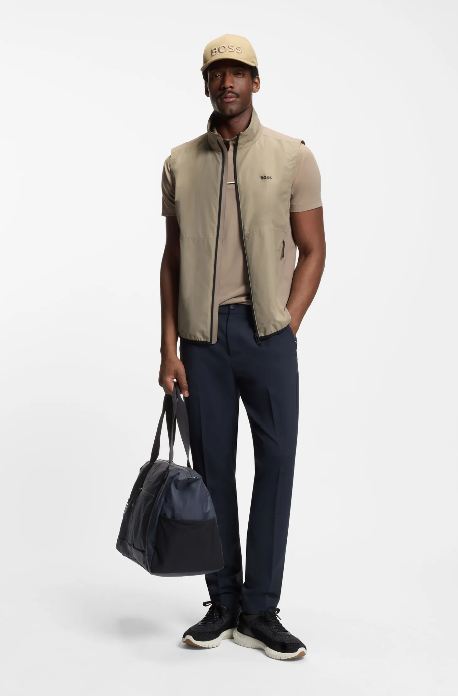 Weekender aus Kunstleder mit reflektierenden Details