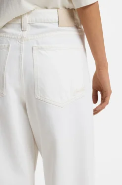 Weiße Relaxed-Fit Jeans aus festem Denim