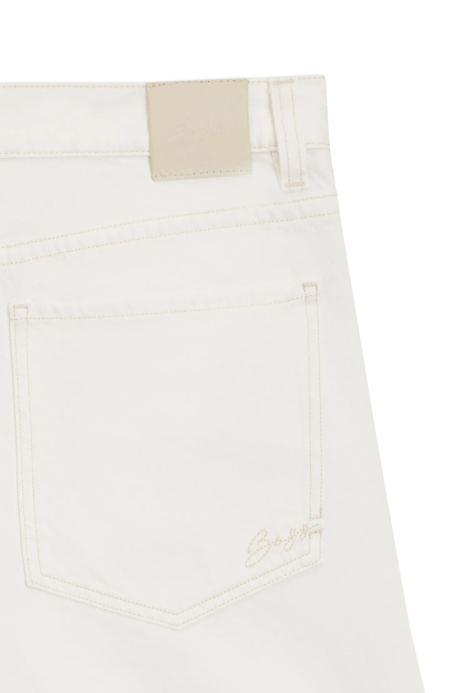 Weiße Relaxed-Fit Jeans aus festem Denim
