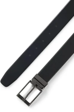 Wendegürtel aus glattem und strukturiertem italienischem Leder