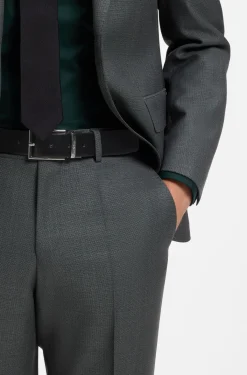 Wendegürtel aus italienischem Leder mit zwei Strukturen