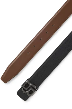 Wendegürtel aus italienischem Leder mit Double-B-Monogramm-Schließe