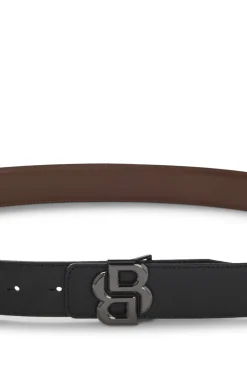 Wendegürtel aus italienischem Leder mit Double-B-Monogramm-Schließe