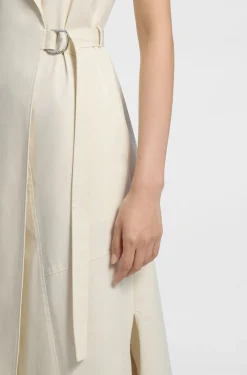 Wickelkleid aus Stretch-Baumwolle mit verstellbarem Gürtel