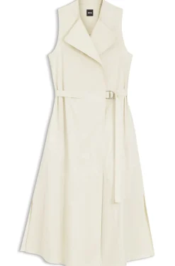 Wickelkleid aus Stretch-Baumwolle mit verstellbarem Gürtel
