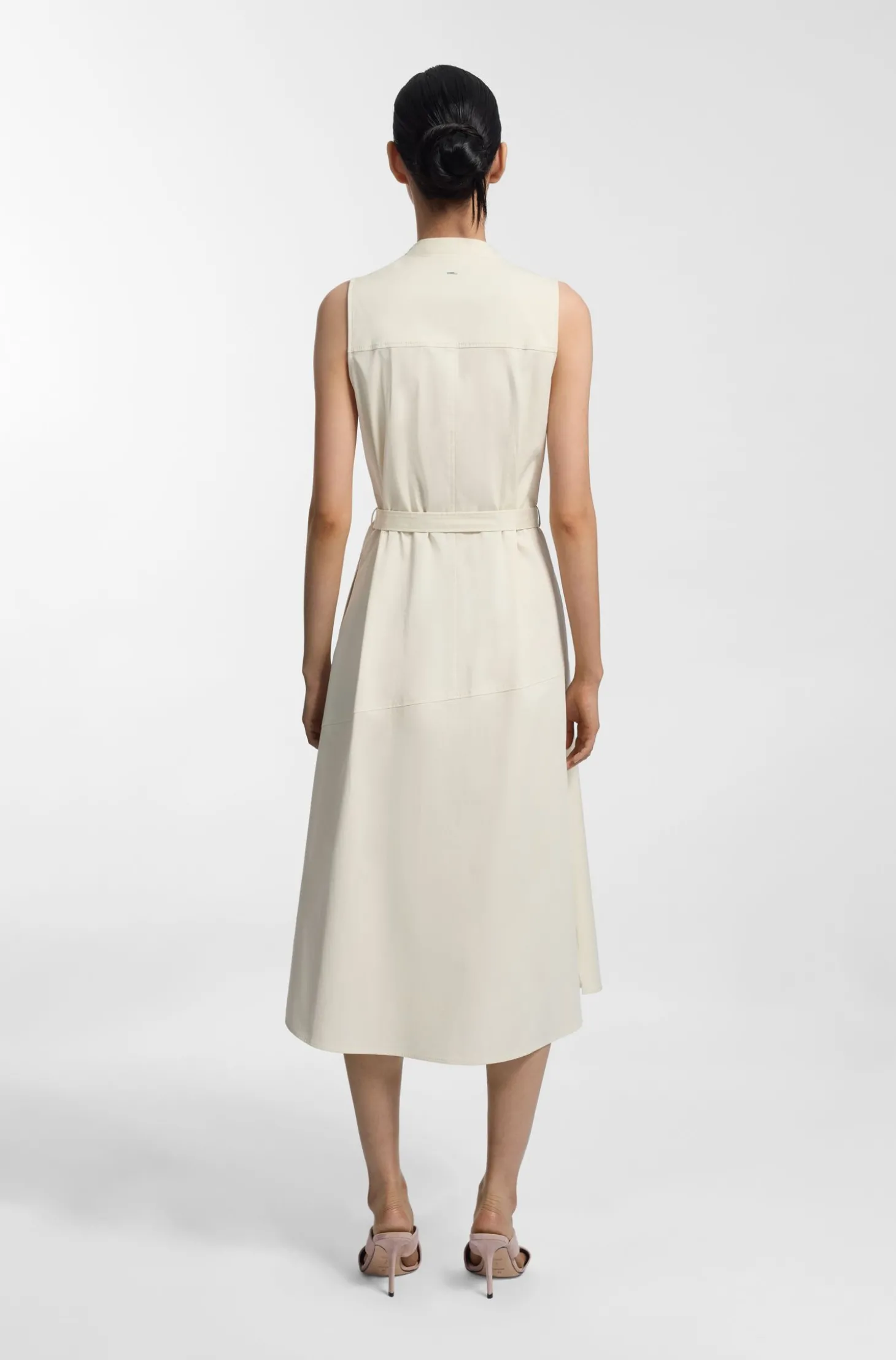 Wickelkleid aus Stretch-Baumwolle mit verstellbarem Gürtel