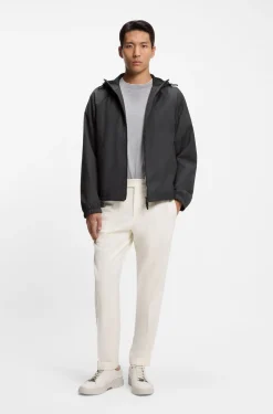 Windbreaker aus Schurwolle mit Kapuze
