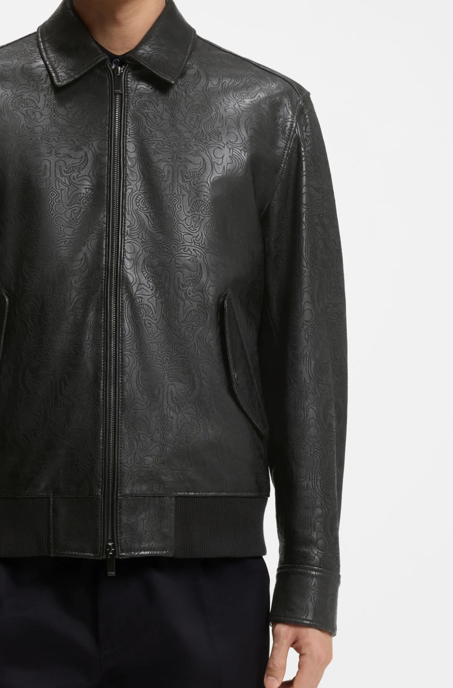 Year of the Horse Lederjacke mit lasergraviertem Artwork