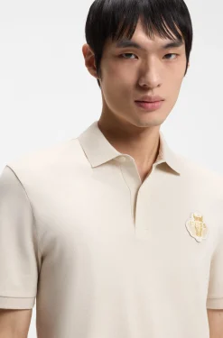 Year of the Horse Poloshirt aus Baumwoll-Piqué mit Logo-Artwork