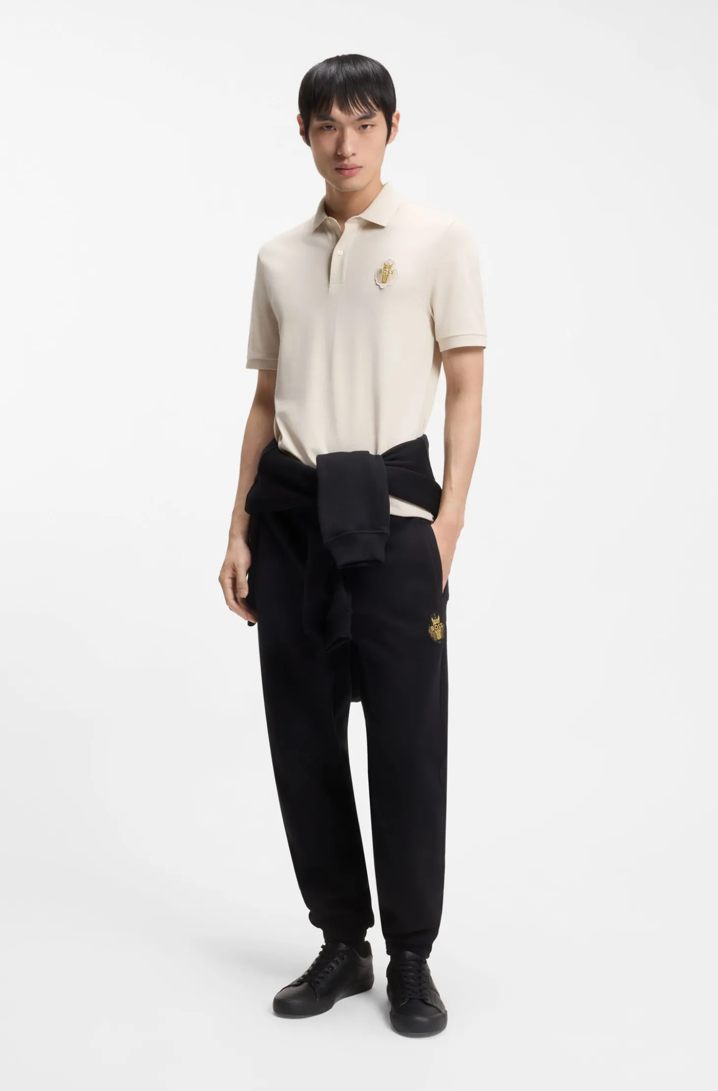 Year of the Horse Poloshirt aus Baumwoll-Piqué mit Logo-Artwork