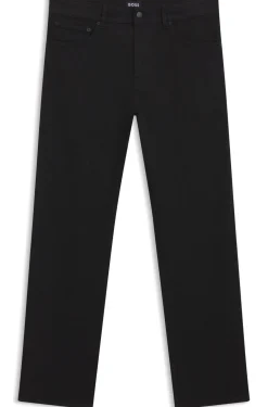 Year of the Horse Tapered-Fit Jeans aus schwarzem Denim mit gelasertem Muster