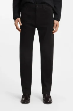 Year of the Horse Tapered-Fit Jeans aus schwarzem Denim mit gelasertem Muster