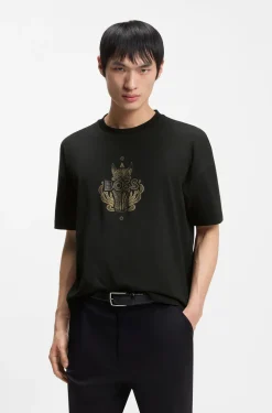 Year of the Horse T-Shirt aus Baumwoll-Jersey mit Logo-Artwork