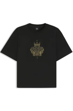 Year of the Horse T-Shirt aus Baumwoll-Jersey mit Logo-Artwork