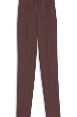 Zigarettenhose aus Schurwoll-Mix mit hohem Bund