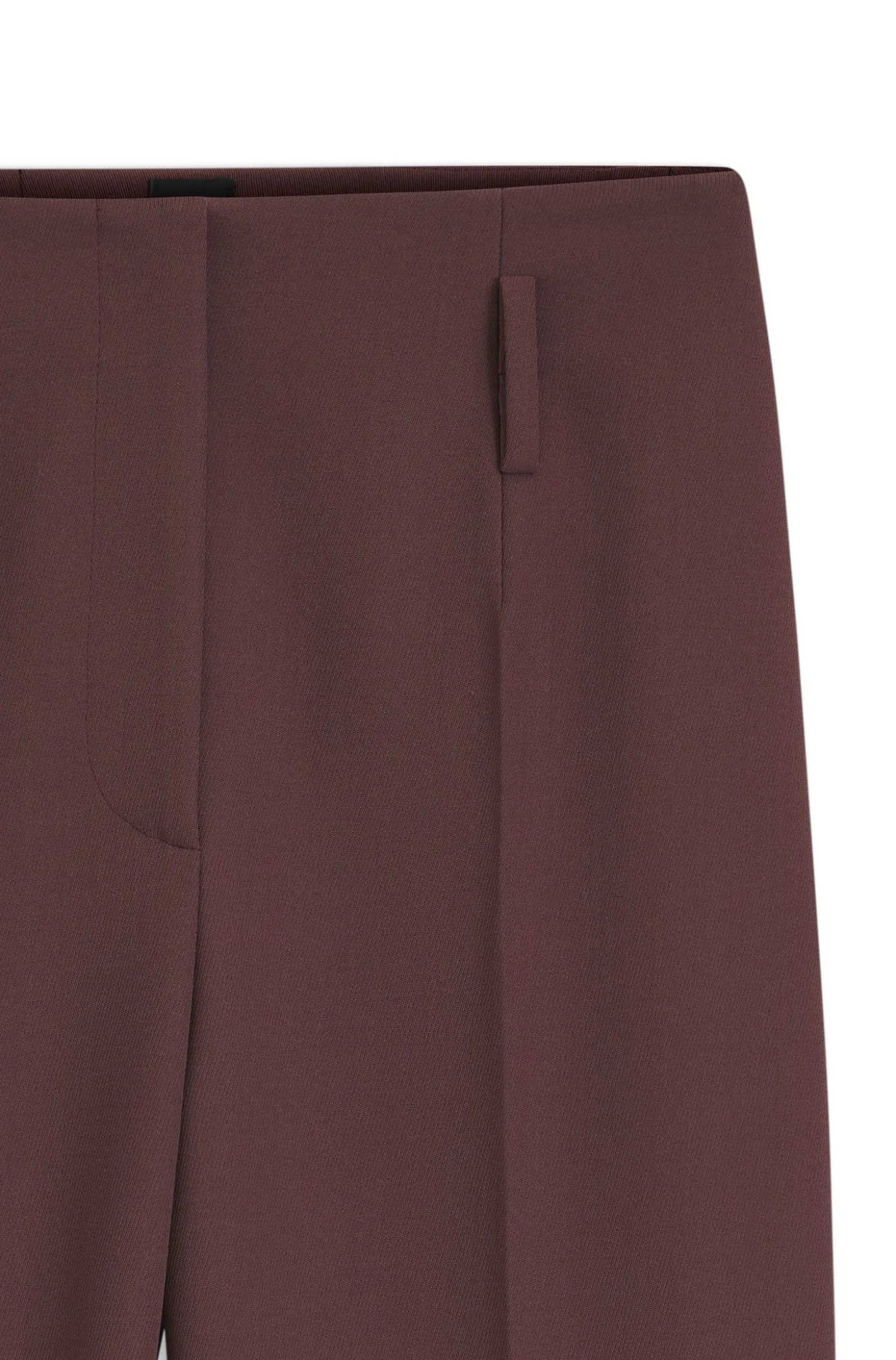Zigarettenhose aus Schurwoll-Mix mit hohem Bund