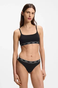 Zweierpack Bralettes aus Stretch-Baumwolle