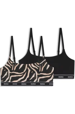 Zweierpack Bralettes aus Stretch-Baumwolle
