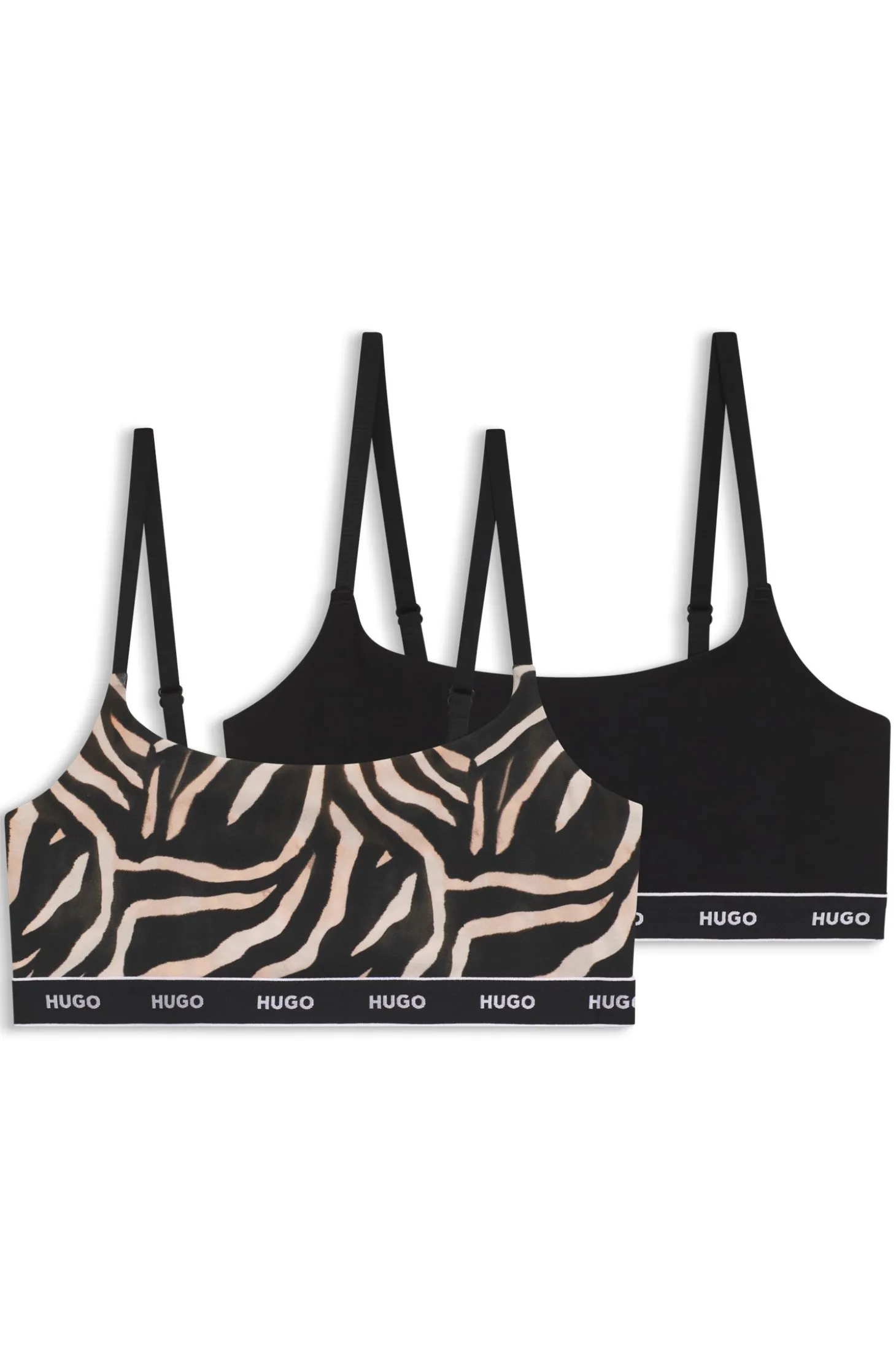 Zweierpack Bralettes aus Stretch-Baumwolle