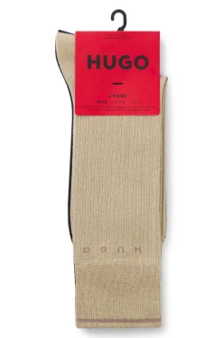 Zweierpack gerippte Socken aus Baumwoll-Mix