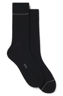 Zweierpack gerippte Socken mit Signature-Streifen-Details