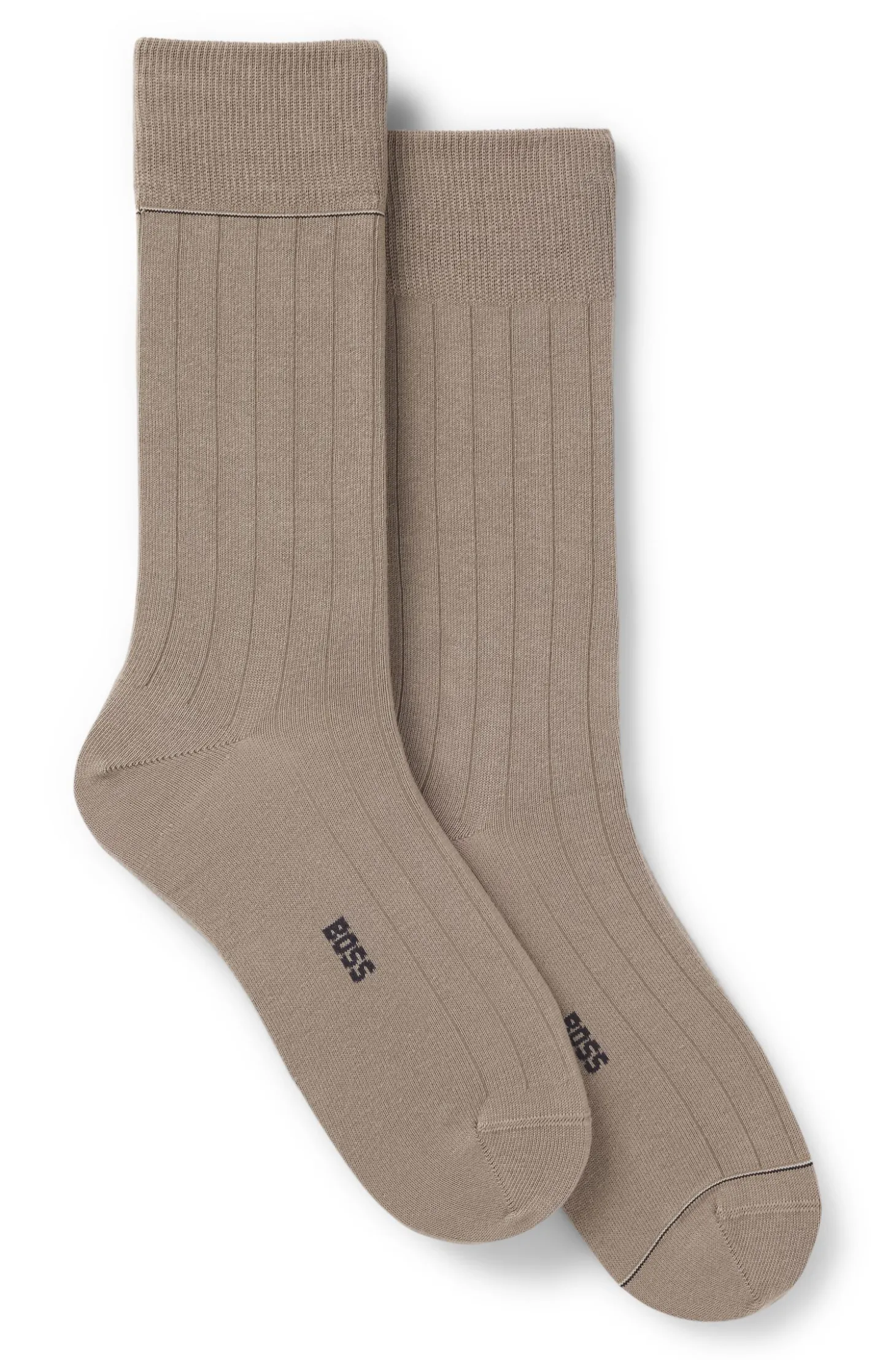 Zweierpack gerippte Socken mit Signature-Streifen-Details