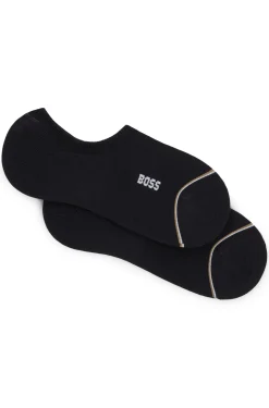Zweierpack knöchellange Socken mit Branding