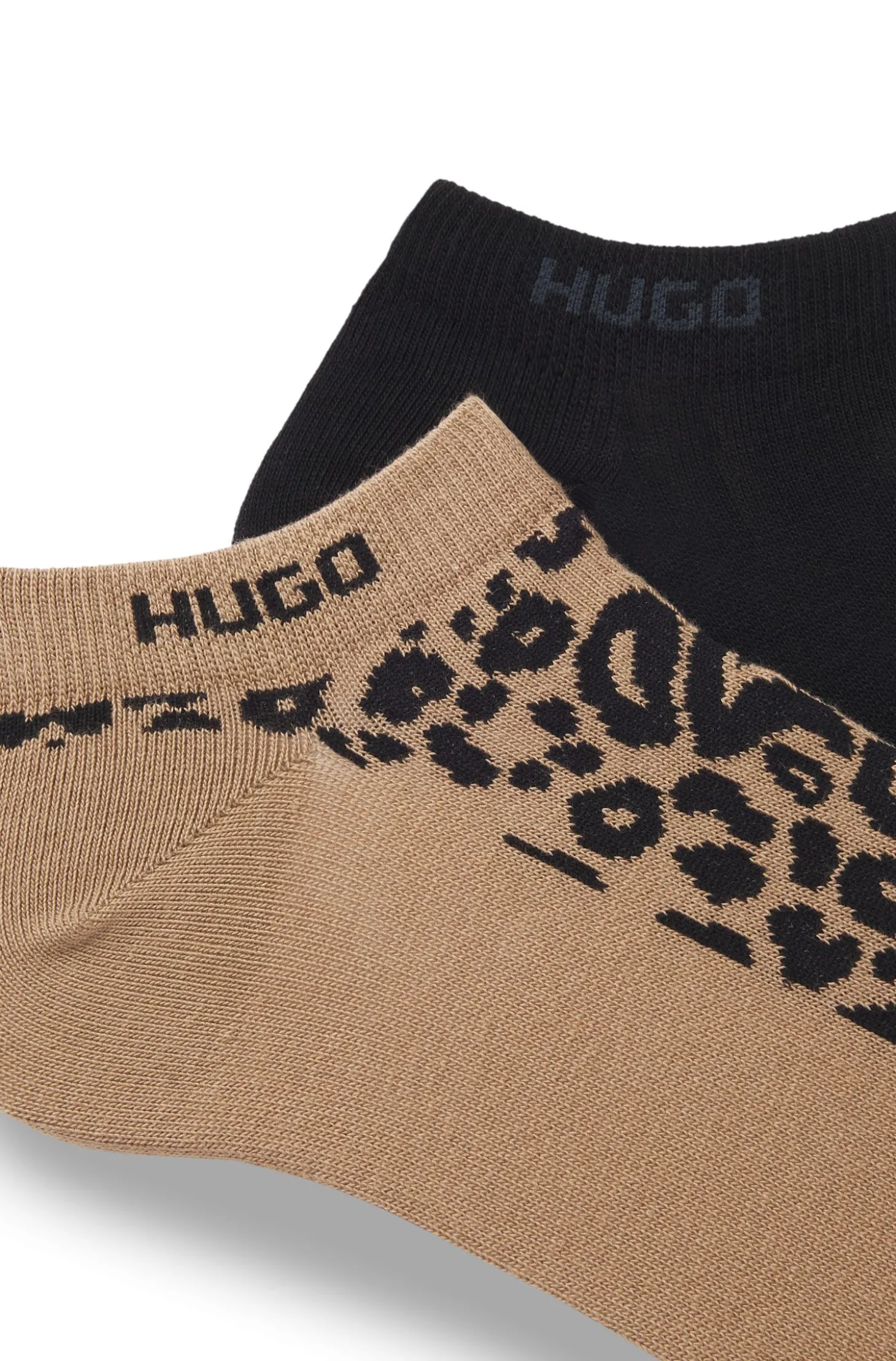 Zweierpack knöchellange Socken aus Baumwoll-Mix