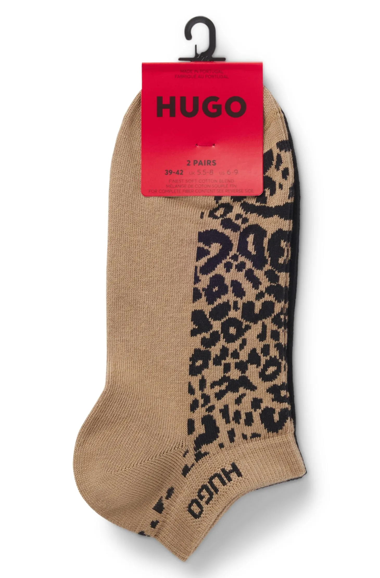 Zweierpack knöchellange Socken aus Baumwoll-Mix