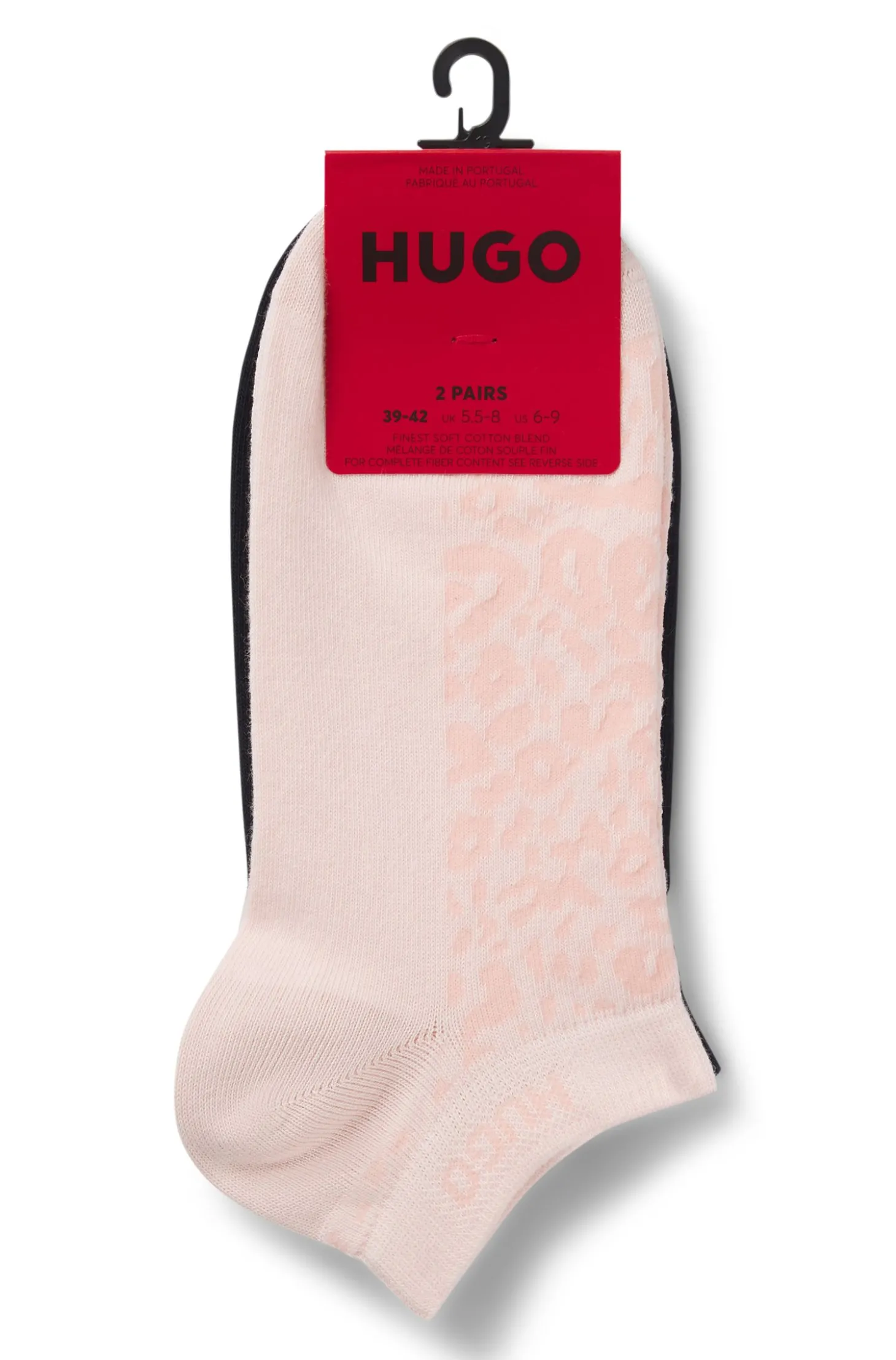 Zweierpack knöchellange Socken aus Baumwoll-Mix