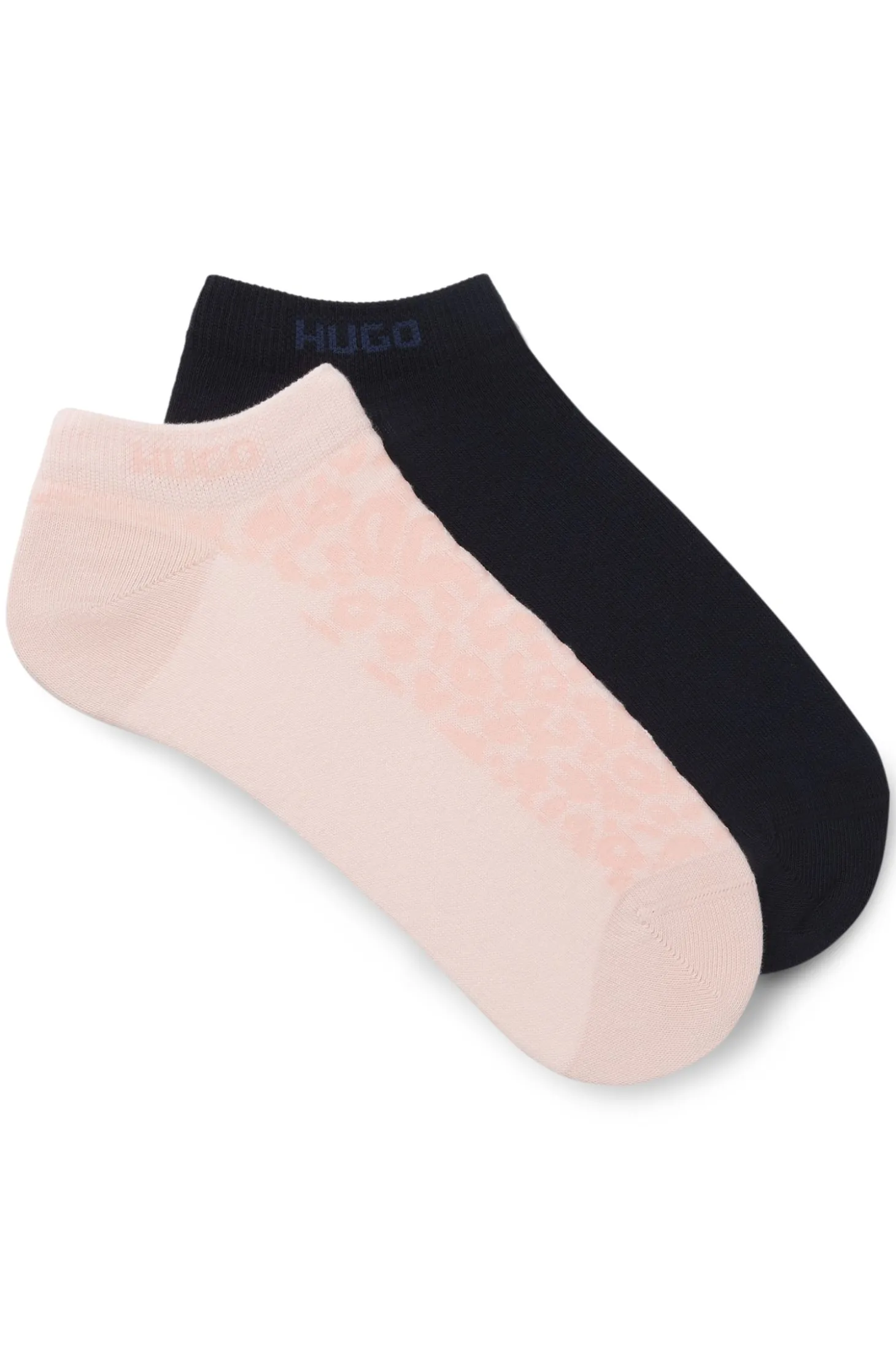 Zweierpack knöchellange Socken aus Baumwoll-Mix