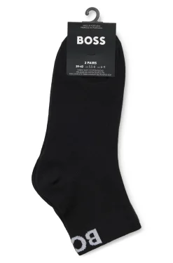 Zweierpack kurze Socken mit Kontrast-Logos